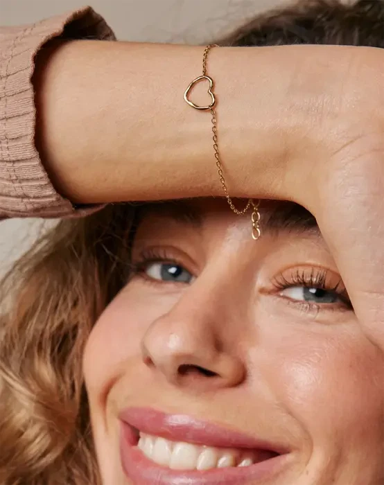 Organic Heart Armbånd - Guldfarvet